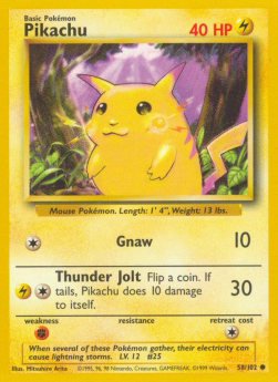 1999 Base Set Pikachu #58 Red Cheeks 1st Edition PSA 10 Card
